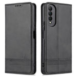 AZNS Custodia in pelle a vibrazione orizzontale con struttura in vitello magnetico con slot per carte, supporto e portafoglio, For OPPO A16, For Honor X20 SE