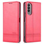 AZNS Custodia in pelle a vibrazione orizzontale con struttura in vitello magnetico con slot per carte, supporto e portafoglio, For OPPO A16, For Honor X20 SE