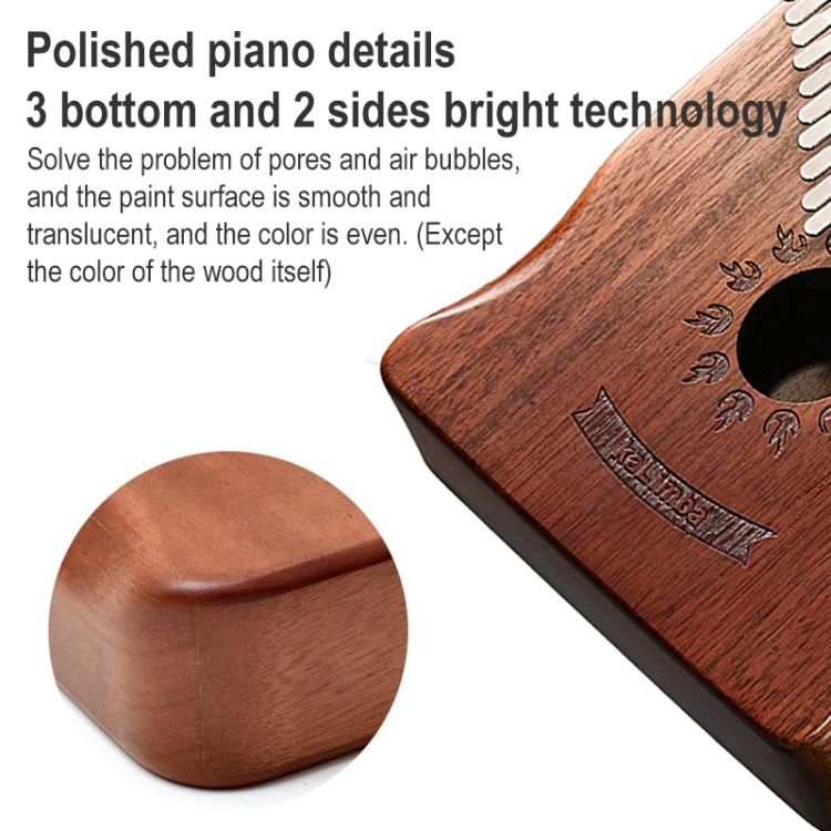 Kalimba in legno di acacia a 21 toni 15x19 cm