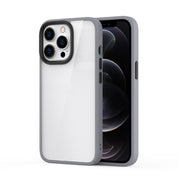 Custodia antiurto antigraffio per PC trasparente satinato ibrido Ming Shield + TPU, For iPhone 13 Pro Max