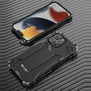 Custodia protettiva in metallo per armatura antiurto R-JUST, For iPhone 13 mini, For iPhone 13, For iPhone 13 Pro, For iPhone 13 Pro Max