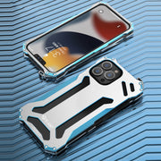 Custodia protettiva in metallo per armatura antiurto R-JUST, For iPhone 13 mini, For iPhone 13, For iPhone 13 Pro, For iPhone 13 Pro Max