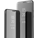 Custodia portafoglio in pelle con specchio per iPhone 13 mini