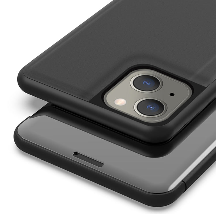 Custodia portafoglio in pelle con specchio per iPhone 13 mini