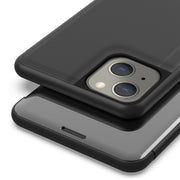 Custodia in pelle Flip orizzontale placcata a specchio con supporto, For iPhone 13 mini, For iPhone 13, For iPhone 13 Pro, For iPhone 13 Pro Max, For OnePlus Nord 2 5G