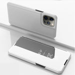 Custodia portafoglio in pelle con specchio per iPhone 13 mini