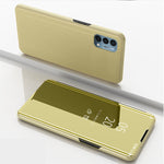 Custodia portafoglio in pelle con specchio per iPhone 13 mini