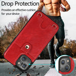 Custodia portafoglio in pelle PU e TPU per iPhone 13 mini