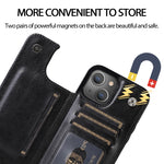 Custodia portafoglio in PU con slot carte per iPhone 13