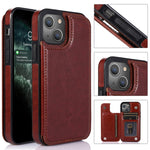 Custodia portafoglio in PU con slot carte per iPhone 13
