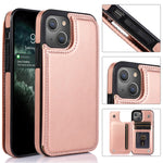 Custodia portafoglio in PU con slot carte per iPhone 13
