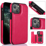 Custodia portafoglio in PU con slot carte per iPhone 13