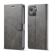 LC.IMEEKE Custodia in pelle a vibrazione orizzontale con struttura in vitello con supporto, slot per schede e portafoglio, For iPhone 13 mini, For iPhone 13, For iPhone 13 Pro, For iPhone 13 Pro Max