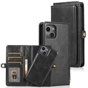 Forte custodia magnetica staccabile orizzontale in pelle flip con slot per carte e portafoglio, For iPhone 13, For  iPhone 13 Mini, For iPhone 13 Pro, For iPhone 13 Pro Max