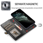 Custodia portafoglio magnetica in pelle per iPhone 13 Pro Max