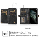 Custodia portafoglio magnetica in pelle per iPhone 13 Pro Max