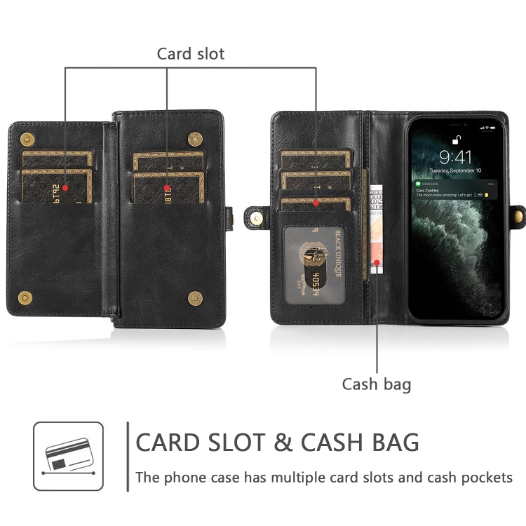 Custodia portafoglio magnetica in pelle per iPhone 13 Pro Max