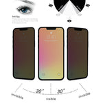 Pellicola vetro temperato anti-peeping per iPhone 13 mini e 14 Pr