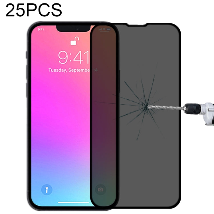 Pellicola vetro temperato anti-peeping per iPhone 13 mini e 14 Pr