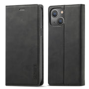 LC.IMEEKE Forte custodia in pelle magnetica PU + TPU opaco orizzontale con supporto e slot per schede e portafoglio, For iPhone 13 mini, For iPhone 13, For iPhone 13 Pro, For iPhone 13 Pro Max