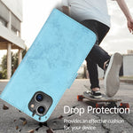 Custodia portafoglio in pelle per iPhone 13 mini