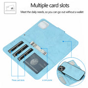 Retro 2 in 1 Custodia in pelle a libro orizzontale staccabile con slot per carte e portafoglio, For iPhone 13, For  iPhone 13 Mini, For iPhone 13 Pro, For iPhone 13 Pro Max