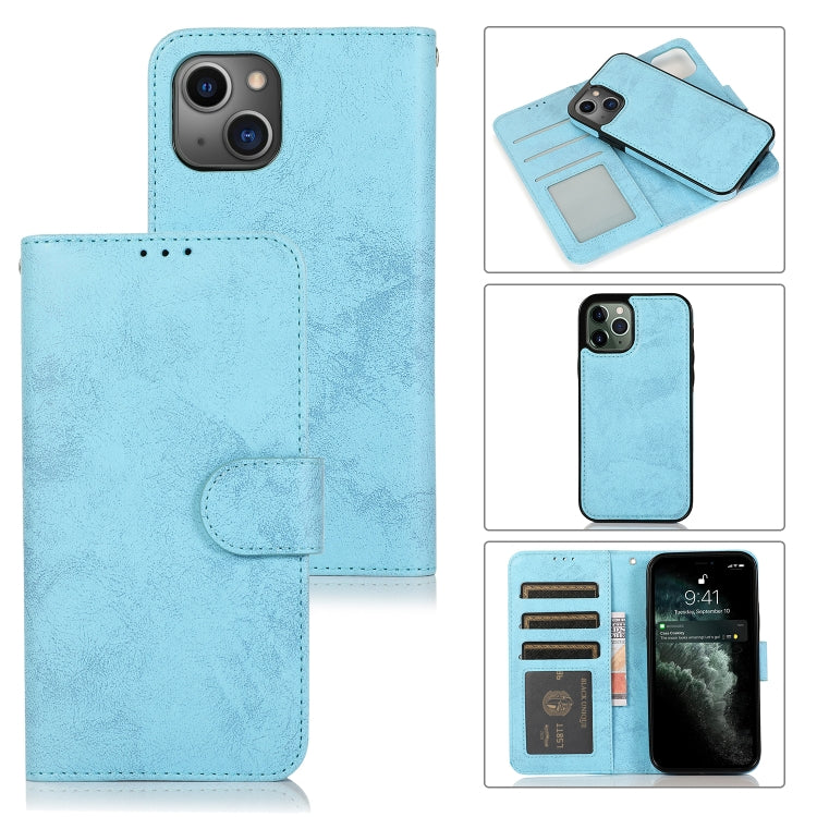Retro 2 in 1 Custodia in pelle a libro orizzontale staccabile con slot per carte e portafoglio, For iPhone 13, For  iPhone 13 Mini, For iPhone 13 Pro, For iPhone 13 Pro Max