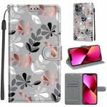 Custodia portafoglio in pelle PU con chiusura magnetica iPhone 13