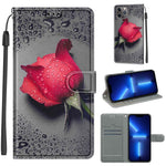 Custodia portafoglio in pelle PU con chiusura magnetica iPhone 13