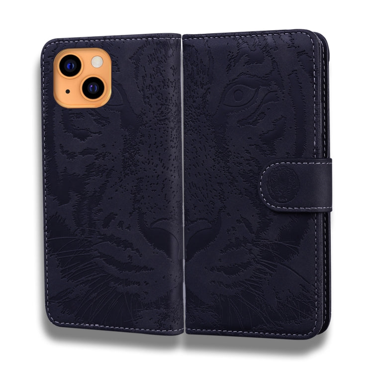 Custodia portafoglio in pelle con motivo tigre per iPhone 13