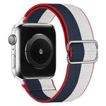 Cinturino di ricambio in nylon ad alta elasticità per la serie Apple Watch, 7 41mm / 6 & SE & 5 & 4 40mm / 3 & 2 & 1 38mm, 7 45mm / 6 & SE & 5 & 4 44mm / 3 & 2 & 1 42mm