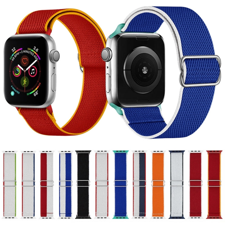 Cinturino di ricambio in nylon ad alta elasticità per la serie Apple Watch, 7 41mm / 6 & SE & 5 & 4 40mm / 3 & 2 & 1 38mm, 7 45mm / 6 & SE & 5 & 4 44mm / 3 & 2 & 1 42mm