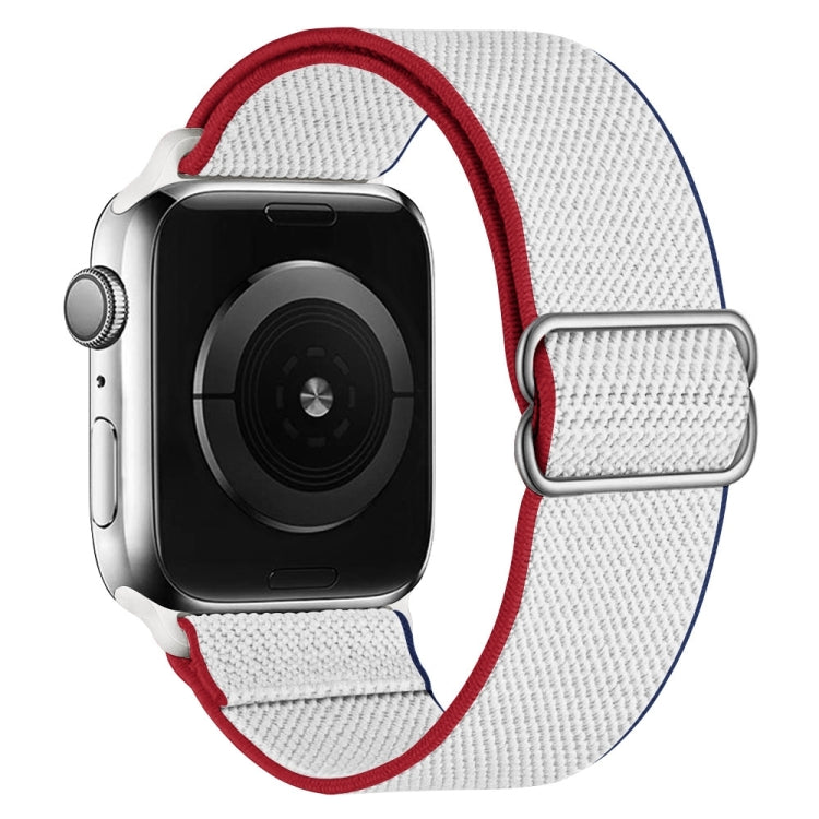 Cinturino di ricambio in nylon ad alta elasticità per la serie Apple Watch, 7 41mm / 6 & SE & 5 & 4 40mm / 3 & 2 & 1 38mm, 7 45mm / 6 & SE & 5 & 4 44mm / 3 & 2 & 1 42mm