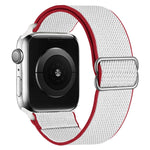 Cinturino di ricambio in nylon ad alta elasticità per la serie Apple Watch, 7 41mm / 6 & SE & 5 & 4 40mm / 3 & 2 & 1 38mm, 7 45mm / 6 & SE & 5 & 4 44mm / 3 & 2 & 1 42mm