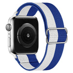 Cinturino di ricambio in nylon ad alta elasticità per la serie Apple Watch, 7 41mm / 6 & SE & 5 & 4 40mm / 3 & 2 & 1 38mm, 7 45mm / 6 & SE & 5 & 4 44mm / 3 & 2 & 1 42mm