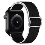 Cinturino di ricambio in nylon ad alta elasticità per la serie Apple Watch, 7 41mm / 6 & SE & 5 & 4 40mm / 3 & 2 & 1 38mm, 7 45mm / 6 & SE & 5 & 4 44mm / 3 & 2 & 1 42mm