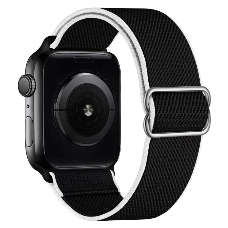 Cinturino di ricambio in nylon ad alta elasticità per la serie Apple Watch, 7 41mm / 6 & SE & 5 & 4 40mm / 3 & 2 & 1 38mm, 7 45mm / 6 & SE & 5 & 4 44mm / 3 & 2 & 1 42mm