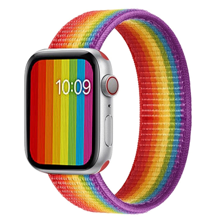 Cinturino di ricambio in nylon a giro singolo, misura: S 135 mm per Apple Watch Series 6 e SE e 5 e 4 40 mm / 3 e 2 e 1 38 mm, S 135mm 40mm / 38mm