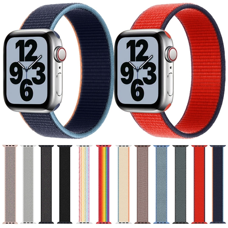 Cinturino di ricambio in nylon a giro singolo, misura: S 135 mm per Apple Watch Series 6 e SE e 5 e 4 40 mm / 3 e 2 e 1 38 mm, S 135mm 40mm / 38mm