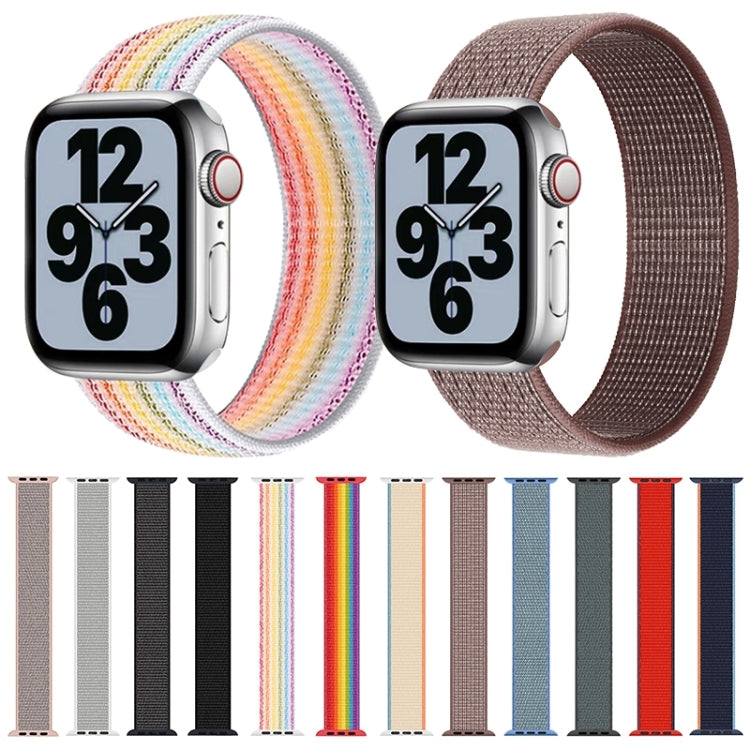 Cinturino di ricambio in nylon a giro singolo, misura: M 155 mm per Apple Watch Series 6 e SE e 5 e 4 44 mm / 3 e 2 e 1 42 mm, M 155mm 44mm / 42mm