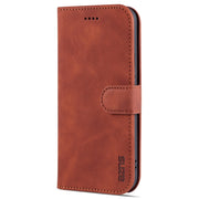 AZNS Skin Feel Calf Texture Custodia in pelle con apertura orizzontale con slot per carte, supporto e portafoglio, For iPhone 13, For iPhone 13 Mini