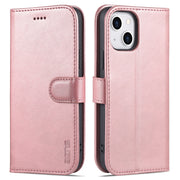 AZNS Skin Feel Calf Texture Custodia in pelle con apertura orizzontale con slot per carte, supporto e portafoglio, For iPhone 13, For iPhone 13 Mini