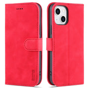 AZNS Skin Feel Calf Texture Custodia in pelle con apertura orizzontale con slot per carte, supporto e portafoglio, For iPhone 13, For iPhone 13 Mini