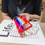 Custodia TPU arcobaleno con vetro per smartphone compatibili