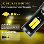 DC9-32V / 3000LM / 30W / 6000K + 3000K IP65 Fendinebbia a LED per auto a doppio colore con 12 LED CSP Perline lampada, 2 PCS EV15 H1, 2 PCS EV15 H3, 2 PCS EV15 H7