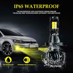 DC9-32V / 3000LM / 30W / 6000K + 3000K IP65 Fendinebbia a LED per auto a doppio colore con 12 LED CSP Perline lampada, 2 PCS EV15 H1, 2 PCS EV15 H3, 2 PCS EV15 H7