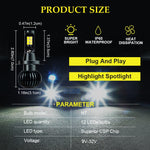 DC9-32V / 3000LM / 30W / 6000K + 3000K IP65 Fendinebbia a LED per auto a doppio colore con 12 LED CSP Perline lampada, 2 PCS EV15 H1, 2 PCS EV15 H3, 2 PCS EV15 H7