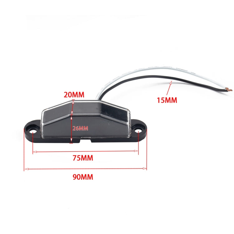 Luce targa triangolare per rimorchio / camper / camion 10-30V 4LED, A4067