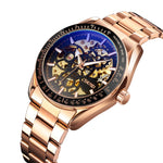 SKMEI 9194 Orologio meccanico automatico con quadrante meccanico da uomo