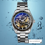 SKMEI 9194 Orologio meccanico automatico con quadrante meccanico da uomo